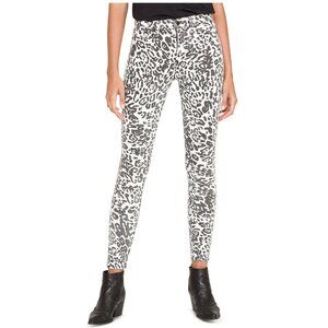 Hudson Womens Barbara High Rise Super Skinny Ankle Jeans, Snow Leopard, 29 Waist